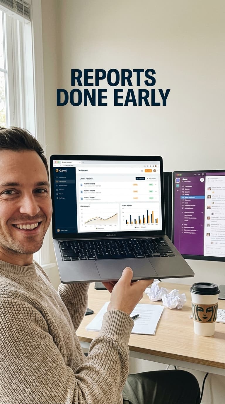 Reports Done Early ad creative